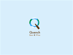 Logo Design by Joshua Clarke for Quench! Beer & Wine | Design: #993717