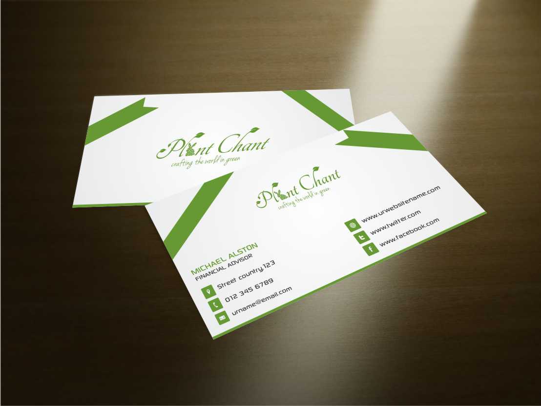 Diseño de Tarjeta de Presentación por AwsomeD para Plant Chant | Diseño #3724783