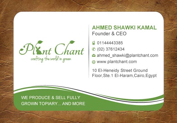 Business Card Design by Sandy1155 for Plant Chant | Design #3723479