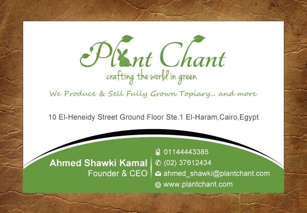 Diseño de Tarjeta de Presentación por Sandy1155 para Plant Chant | Diseño #3723504