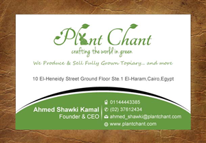 Diseño de Tarjeta de Presentación por Sandy1155 para Plant Chant | Diseño: #3723504