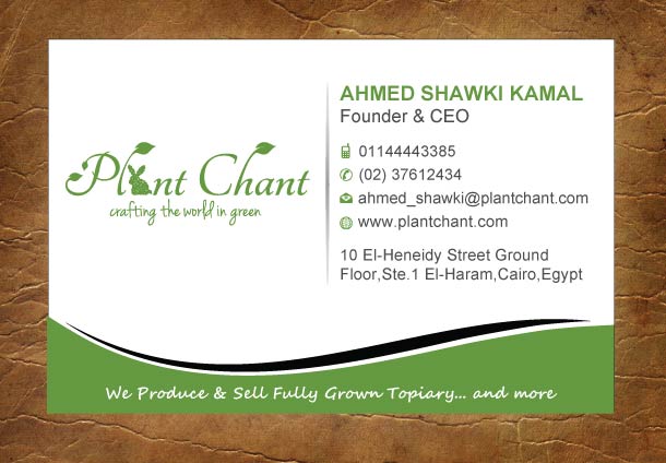 Diseño de Tarjeta de Presentación por Sandy1155 para Plant Chant | Diseño #3723505