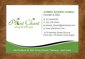 Diseño de Tarjeta de Presentación por Sandy1155 para Plant Chant | Diseño: #3723505