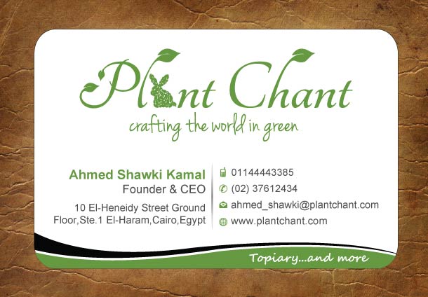 Diseño de Tarjeta de Presentación por Sandy1155 para Plant Chant | Diseño #3723513