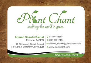 Diseño de Tarjeta de Presentación por Sandy1155 para Plant Chant | Diseño: #3723513