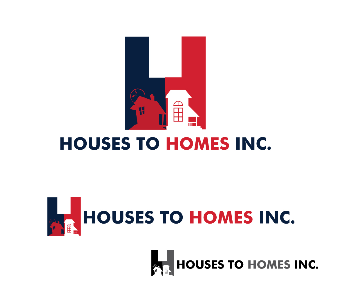 Logo Design by OnlineDesign for Houses to Homes, inc. | Design #5428178