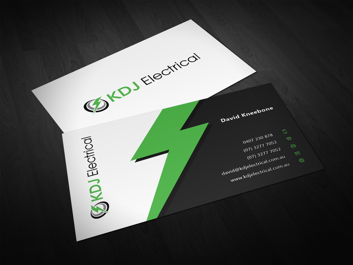 Business Card Design by Eggo May P for KDJ Electrical | Design #3715139