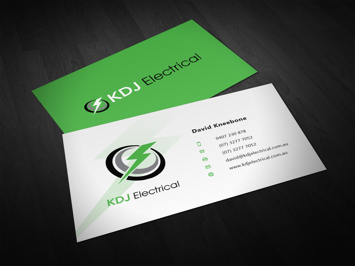 Business Card Design by Eggo May P for KDJ Electrical | Design #3716487