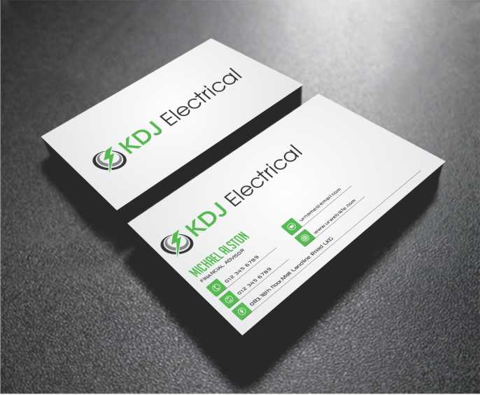 Business Card Design by AwsomeD for KDJ Electrical | Design #3711531