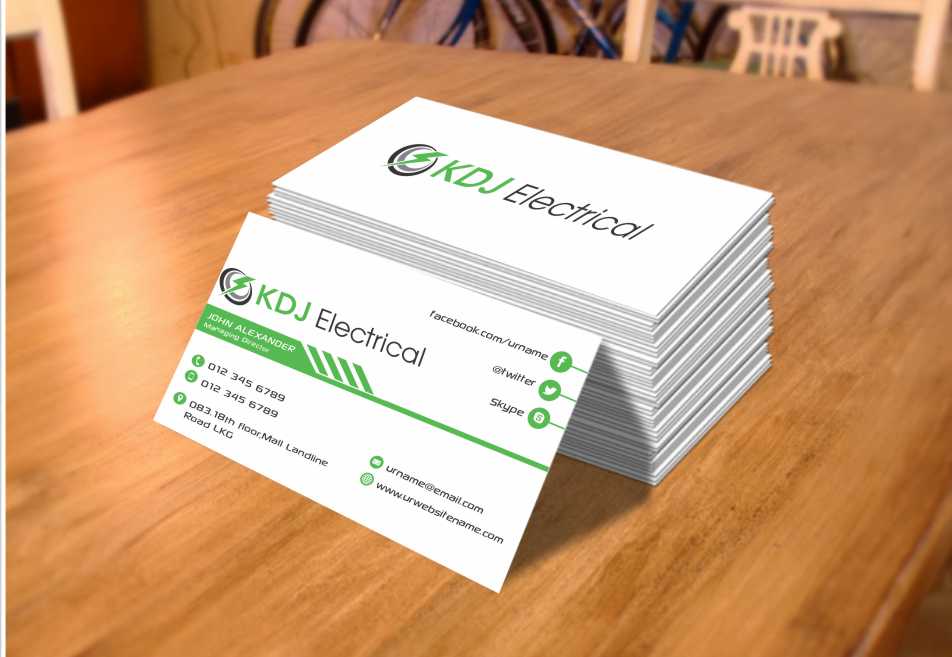 Business Card Design by AwsomeD for KDJ Electrical | Design #3711535