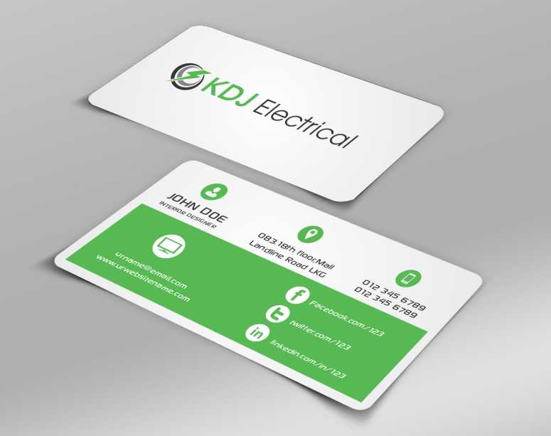 Business Card Design by AwsomeD for KDJ Electrical | Design #3711536