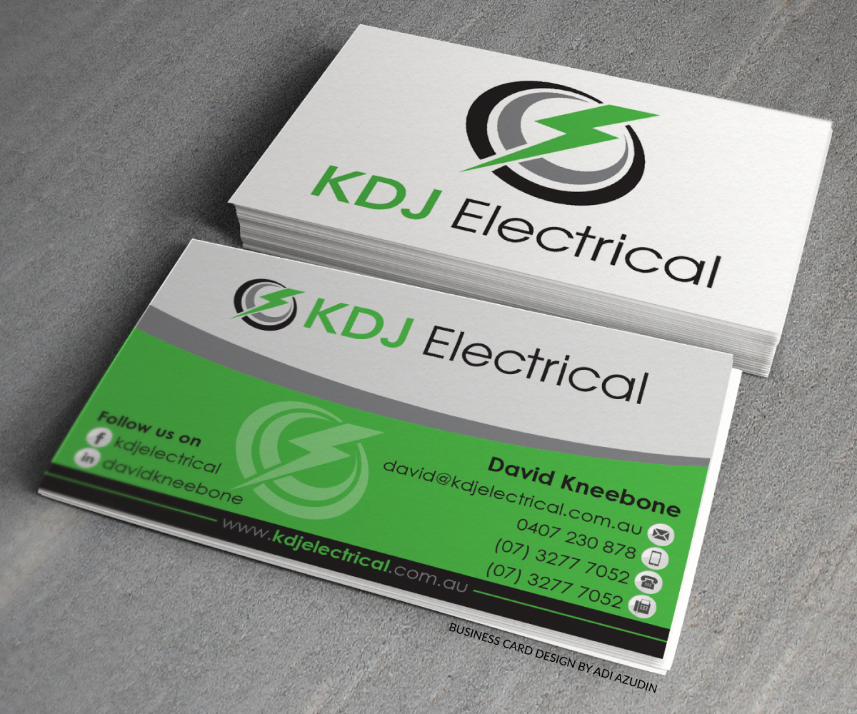 Business Card Design by adiazudin for KDJ Electrical | Design #3748554