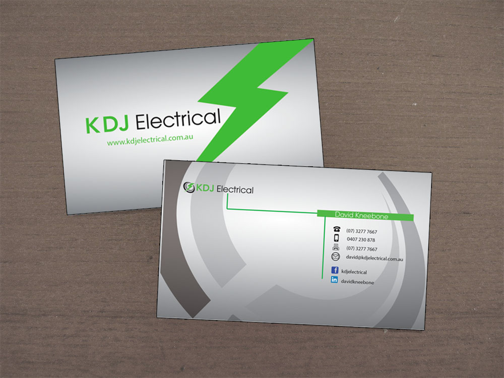 Business Card Design by hmecdesign for KDJ Electrical | Design #3739165