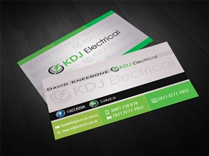 Business Card Design by Riz' for KDJ Electrical | Design #3718083