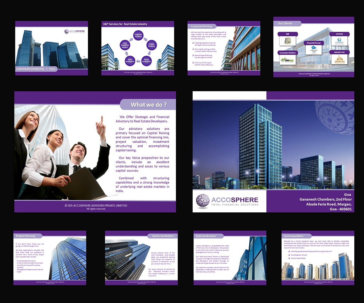 Design de PowerPoint par Anor pour SDS ACCOSPHERE ADVISORS PRIVATE LIMITED | Design : #3773184