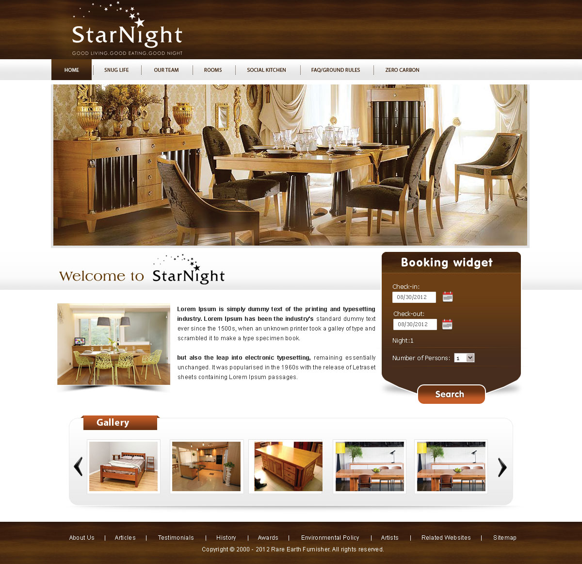 Wordpress Design by webxvision for Starnight Bed and Breakfast | Design #999444