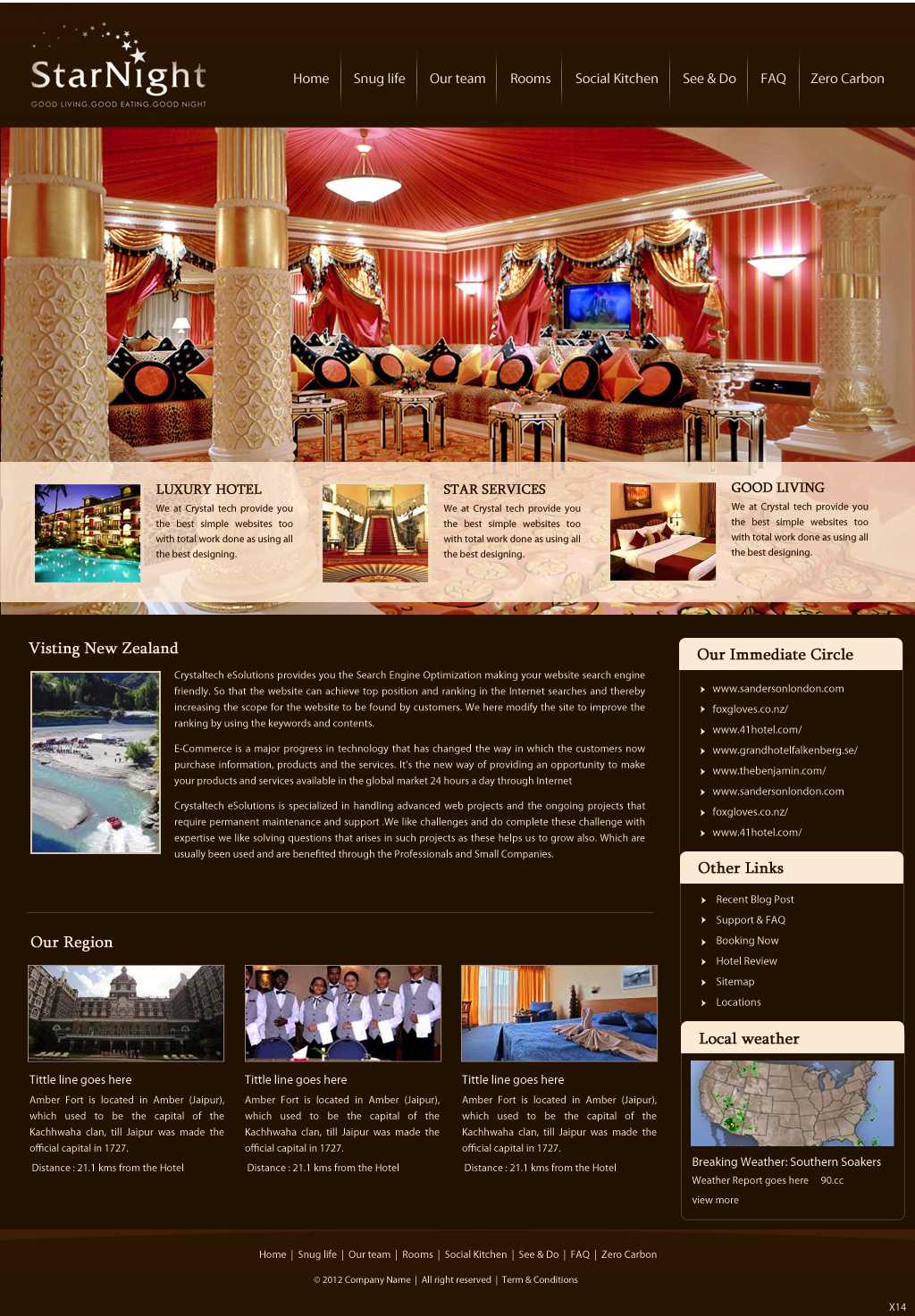 Wordpress Design by pb for Starnight Bed and Breakfast | Design #979059