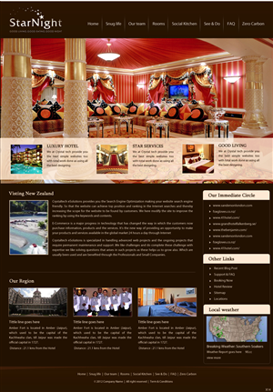 Diseño Wordpress por pb para Starnight Bed and Breakfast | Diseño: #979059
