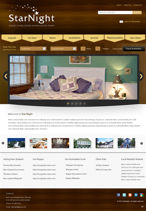 Diseño Wordpress por pb para Starnight Bed and Breakfast | Diseño: #987011