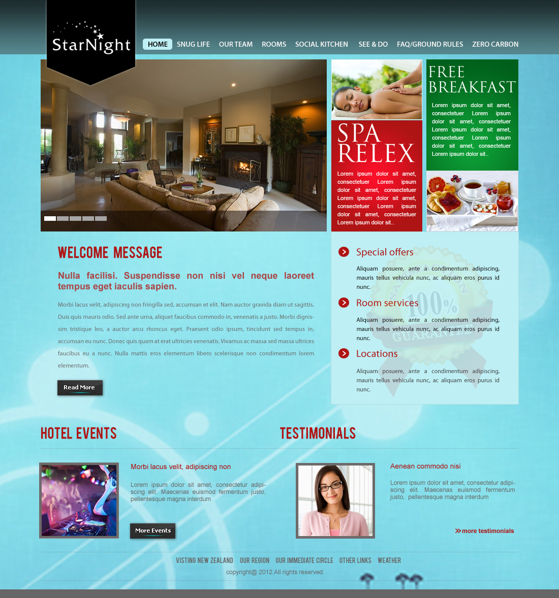 Wordpress Design by Vblue for Starnight Bed and Breakfast | Design #1001140