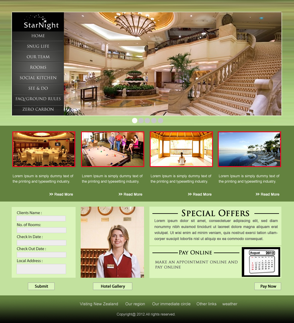 Wordpress Design by Vblue for Starnight Bed and Breakfast | Design #1006777