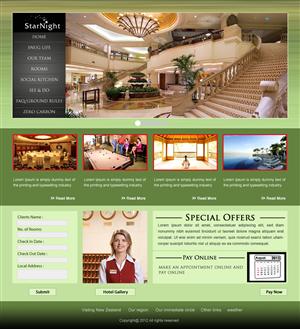Diseño Wordpress por Vblue para Starnight Bed and Breakfast | Diseño: #1006777