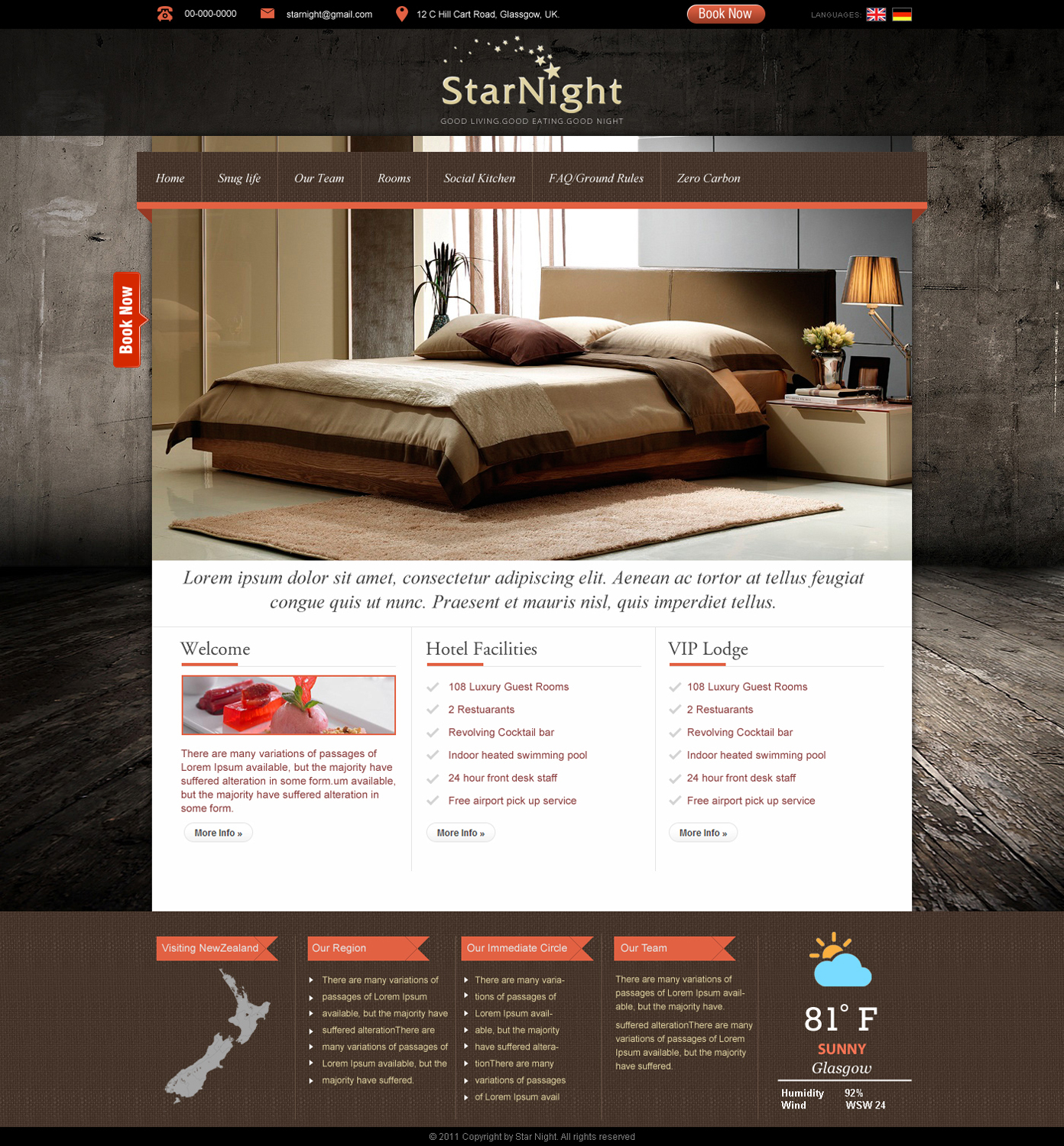 Wordpress Design by stn50431 for Starnight Bed and Breakfast | Design #990058