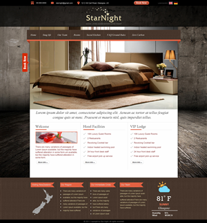 Diseño Wordpress por stn50431 para Starnight Bed and Breakfast | Diseño: #990058