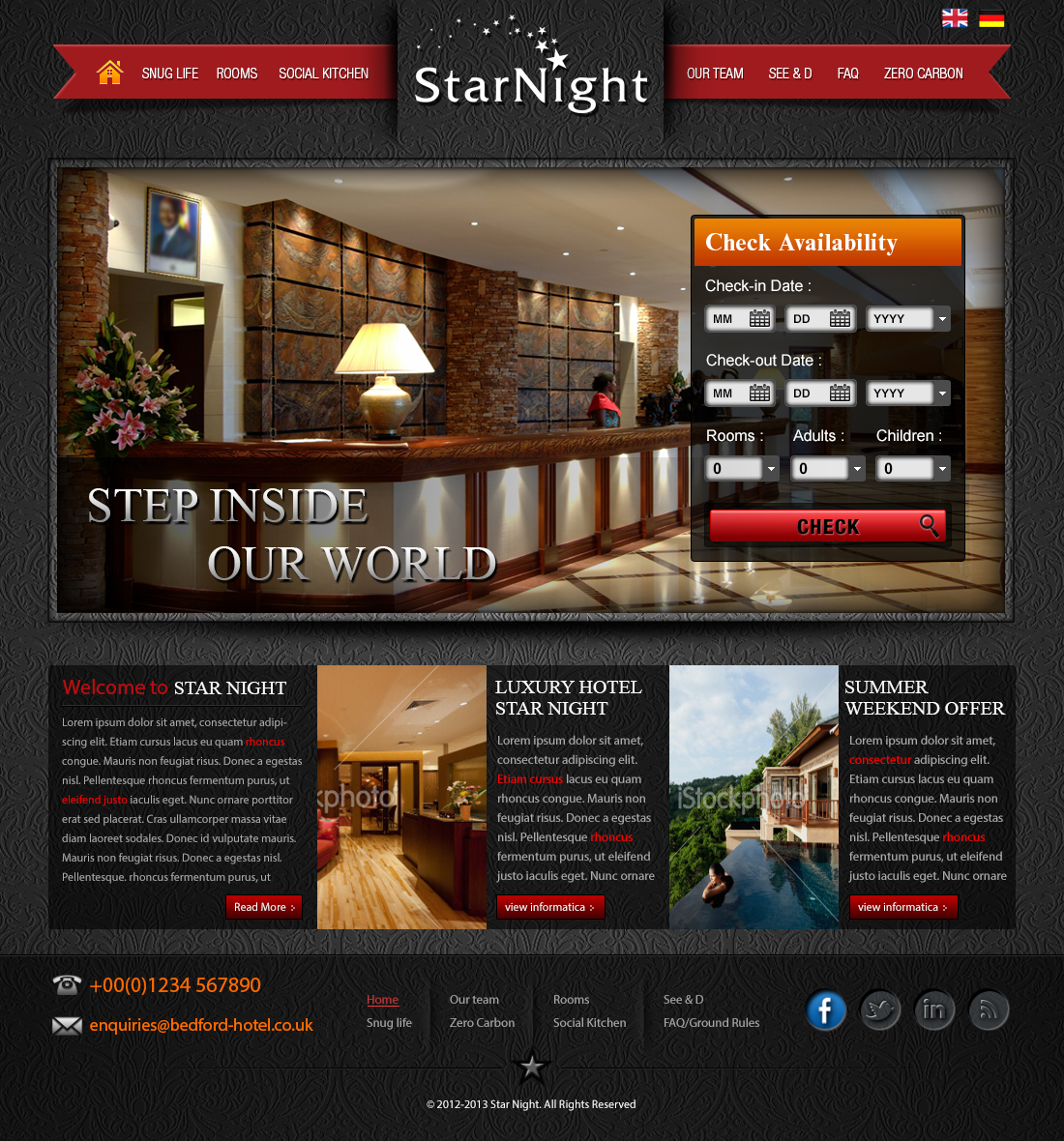 Wordpress Design by Creative Usha for Starnight Bed and Breakfast | Design #1003044