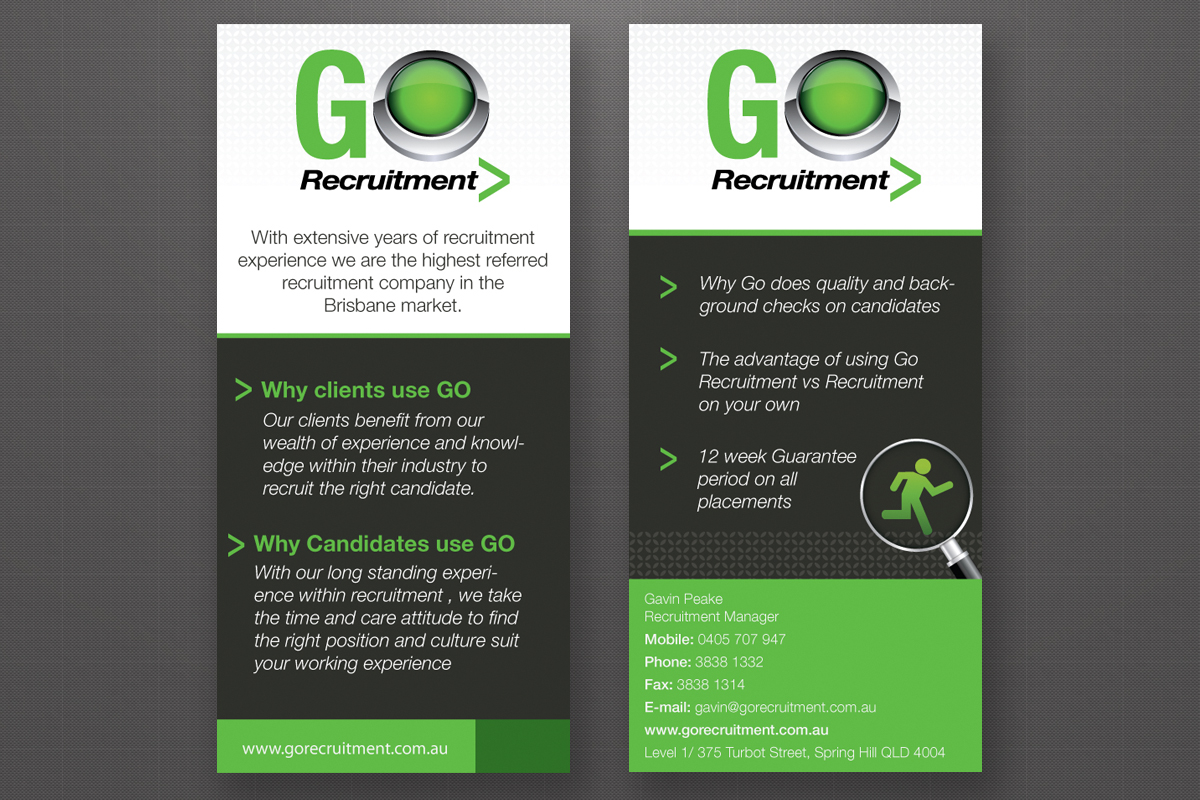 Broschüren-Design von Alex für Go Recruitment Australia | Design #988797