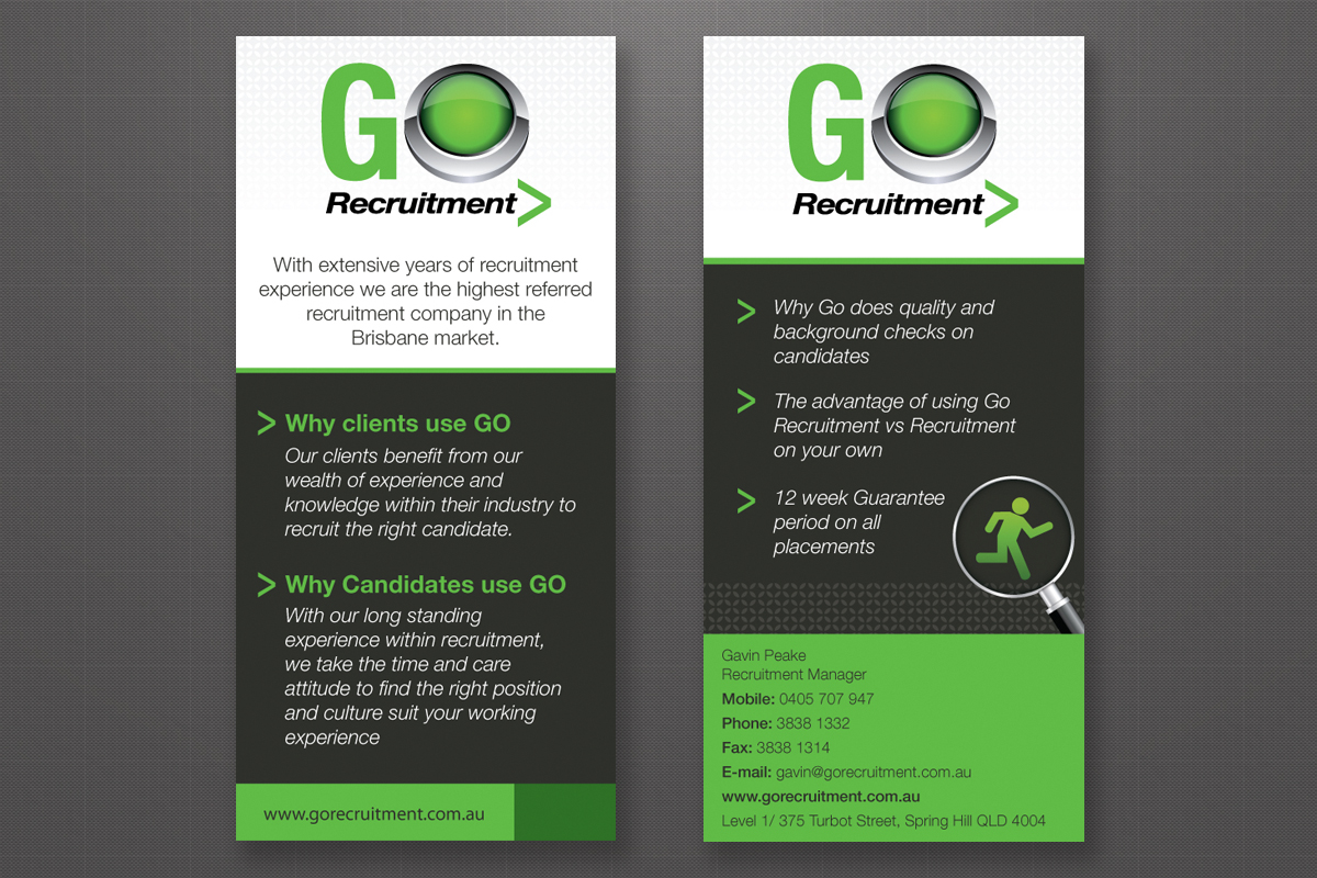 Broschüren-Design von Alex für Go Recruitment Australia | Design #990931