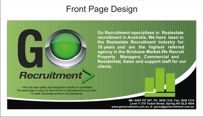 Design de Brochure par Gulzaar khan pour Go Recruitment Australia | Design #983339