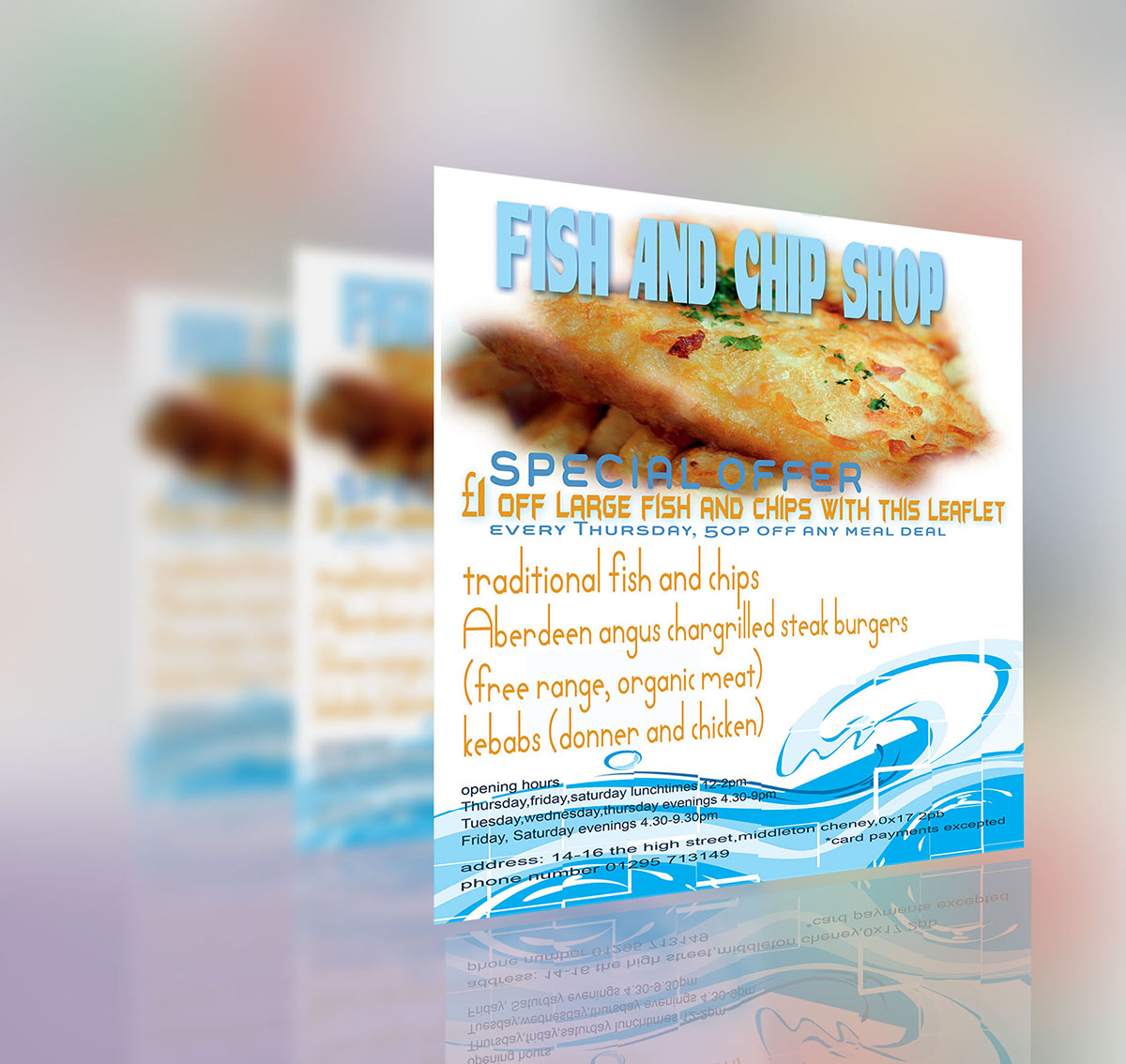 Flyer Design by b3b36043 for middleton cheney fish bar | Design #3728786