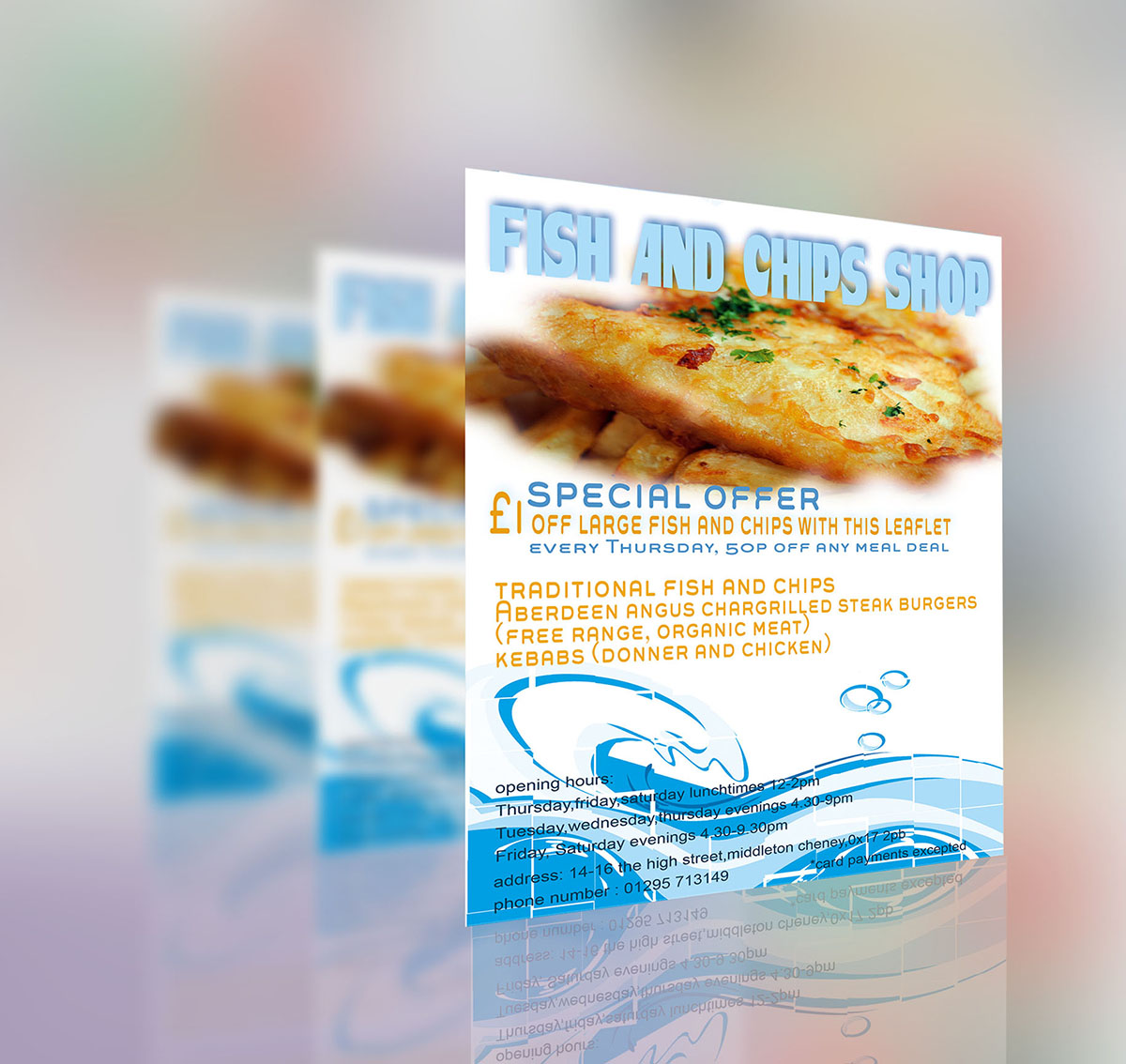 Flyer Design by b3b36043 for middleton cheney fish bar | Design #3729297
