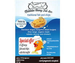 Flyer Design by eman140 for middleton cheney fish bar | Design: #3729904