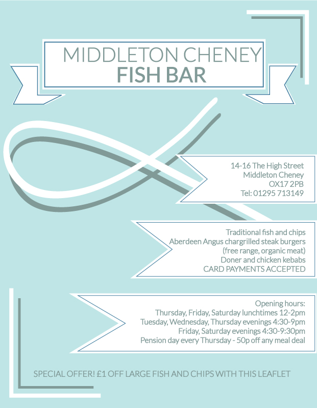 Flyer Design by katiegowen93 for middleton cheney fish bar | Design #3733768