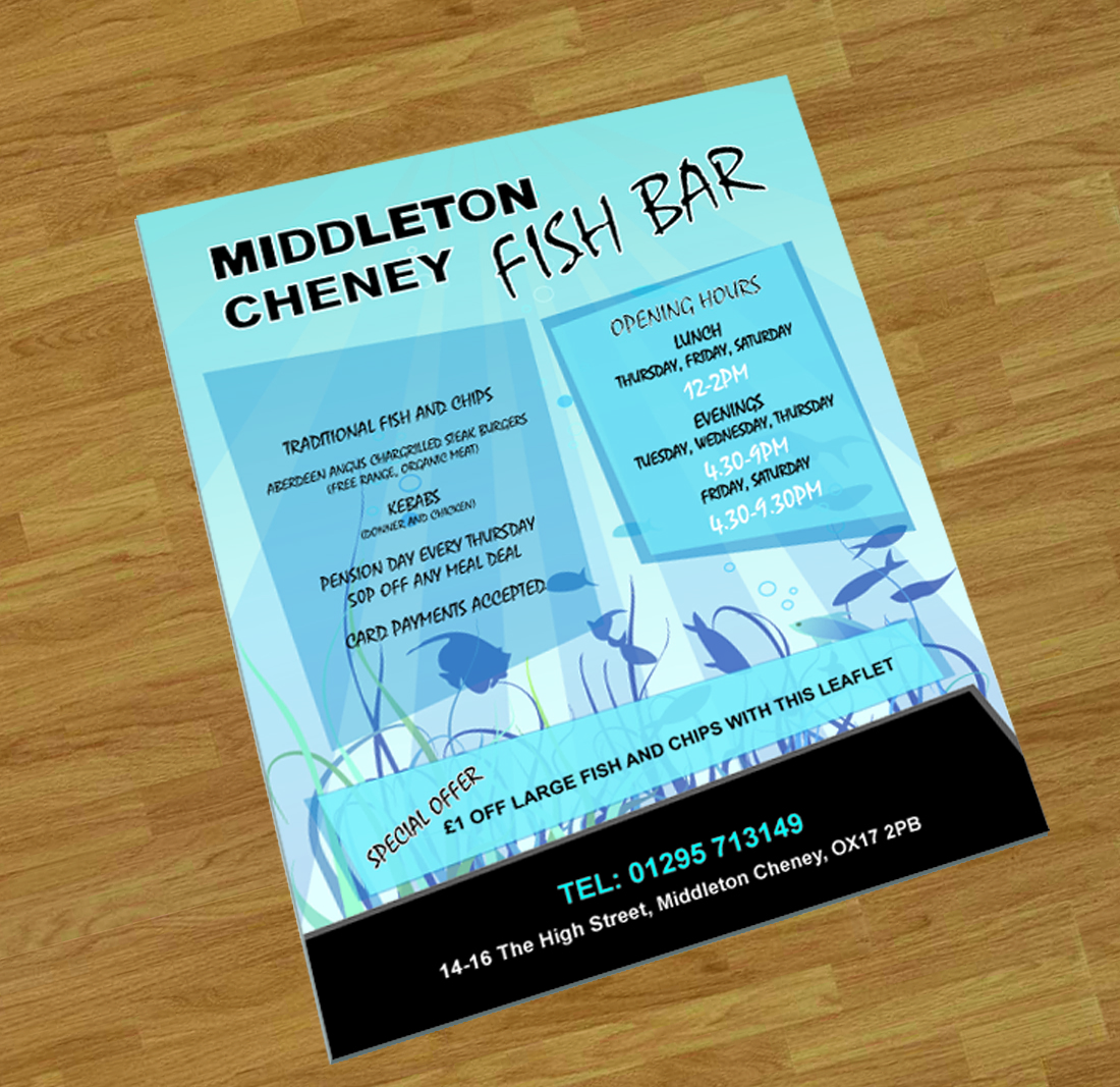 Flyer Design by DH Graphic Design for middleton cheney fish bar | Design #3733985