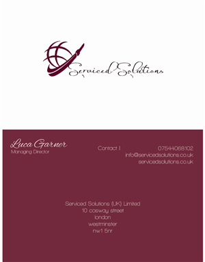 Business Card Design by CalvinPaulDesigns for Serviced solutions (UK) limited | Design: #3714260