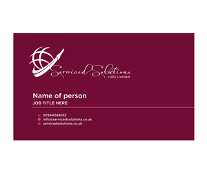 Design de Carte de Visite par yadunath pour Serviced solutions (UK) limited | Design : #3732683