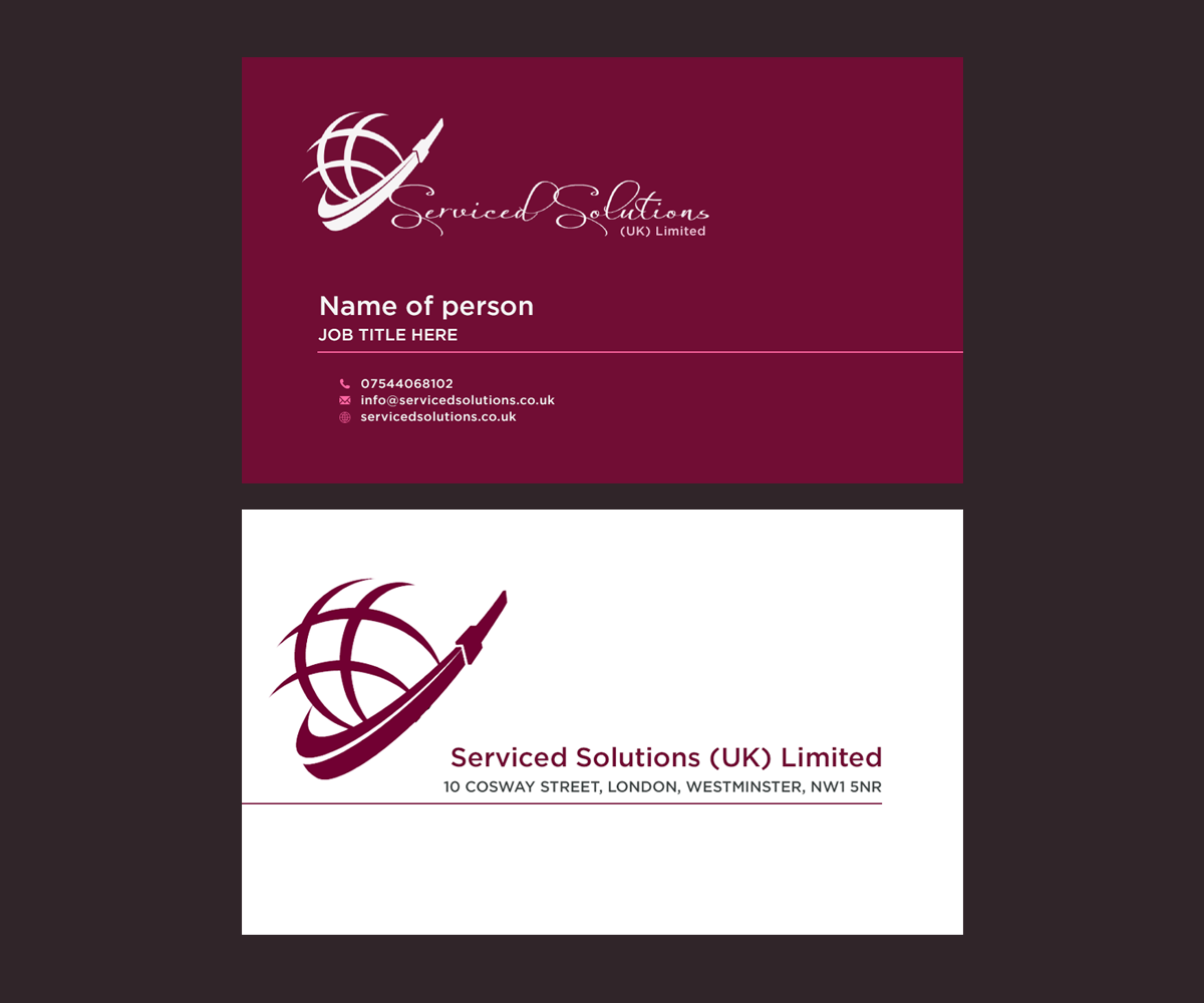 Design de Carte de Visite par yadunath pour Serviced solutions (UK) limited | Design #3732691