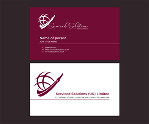 Design de Carte de Visite par yadunath pour Serviced solutions (UK) limited | Design : #3732691