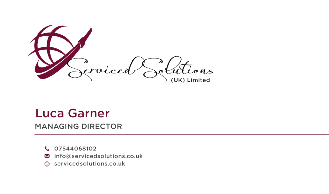 Design de Carte de Visite par yadunath pour Serviced solutions (UK) limited | Design #3732705