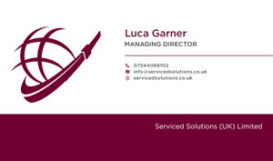 Design de Carte de Visite par yadunath pour Serviced solutions (UK) limited | Design : #3732773