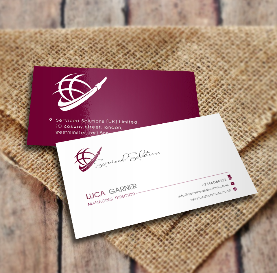 Visitenkarten-Design von a7mddz für Serviced solutions (UK) limited | Design #3714252