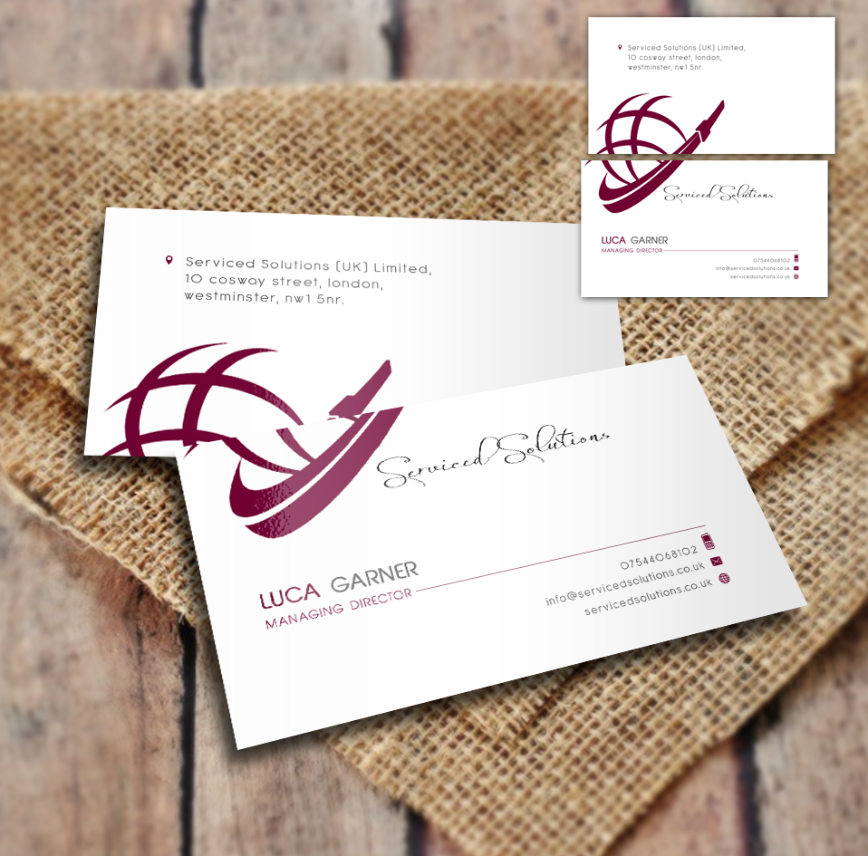 Visitenkarten-Design von a7mddz für Serviced solutions (UK) limited | Design #3714256