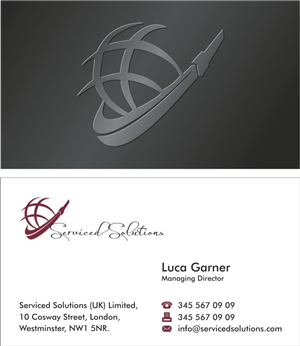 Design de Carte de Visite par Sushma pour Serviced solutions (UK) limited | Design : #3714392