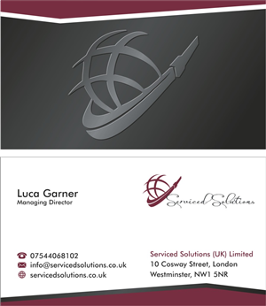 Design de Carte de Visite par Sushma pour Serviced solutions (UK) limited | Design : #3714466