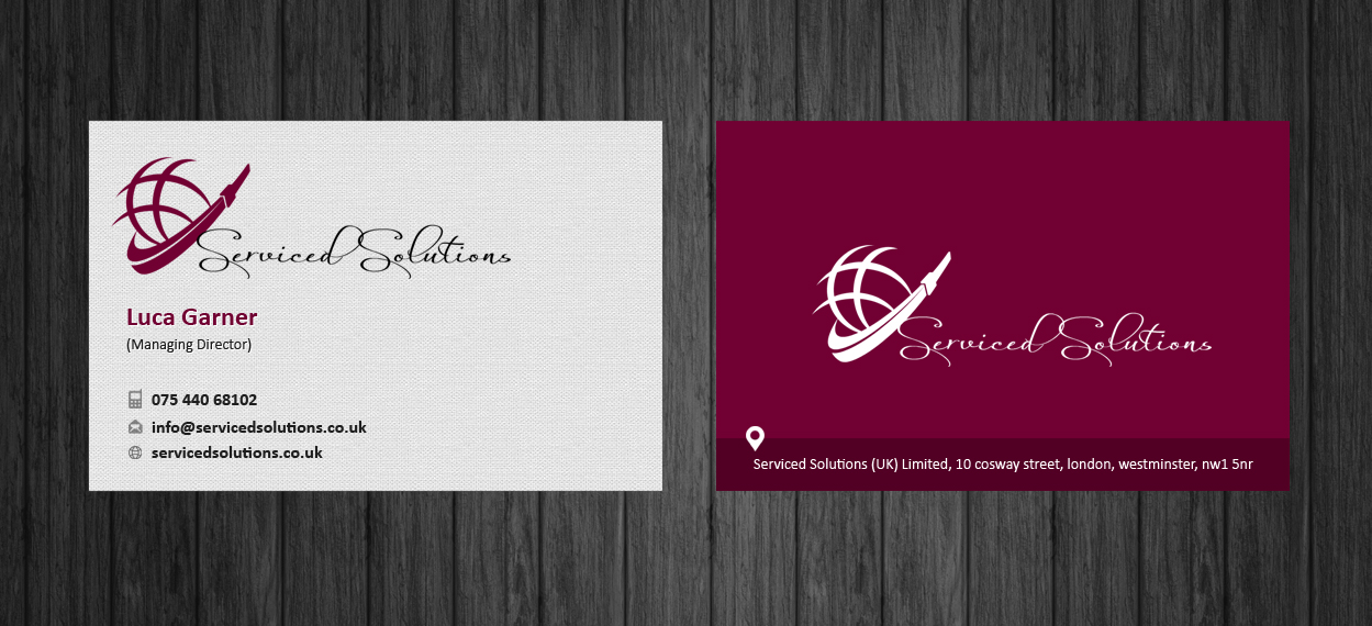 Business Card Design by Brajpal Freelance Website Designer for Serviced solutions (UK) limited | Design #3713950