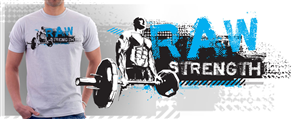 T-shirt Design by Manish for Raw Strength Gym Wear | Design #979426