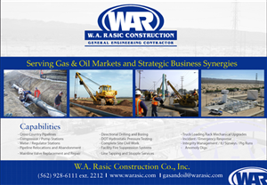 Advertisement Design 1/2 Page - Trade Magazine for a Gas & Oil General Engineering Contractor in CA | Diseño Publicitario por Soluciones Creativas